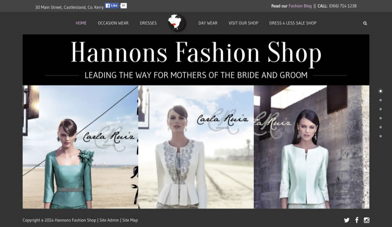 Hannon's Fashion Store Website