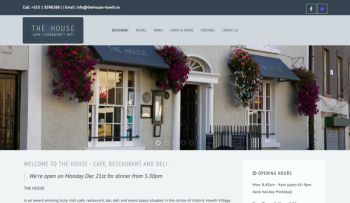 The House - Website design for Irish Restaurant